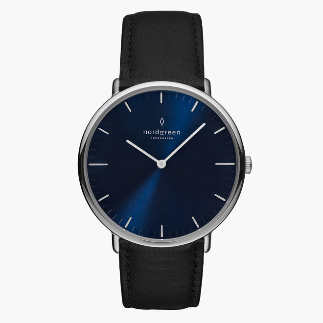 NR32SILEBLNA NR36SILEBLNA NR40SILEBLNA NR28SILEBLNA &Native silver watch mens - navy blue dial - black leather strap NR32SILEBLNA NR36SILEBLNA NR40SILEBLNA NR28SILEBLNA &Native silver watch mens - navy blue dial - black leather strap