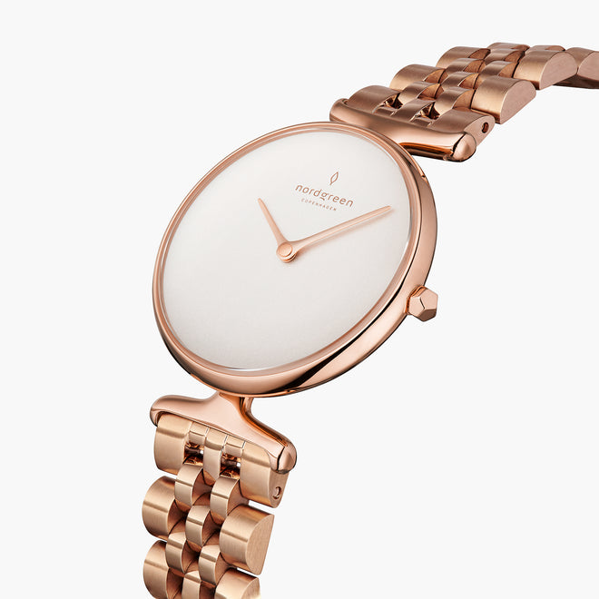 UN28RG5LROXX UN32RG5LROXX &Unika rose gold ladies watch - white dial - 5 link strap UN28RG5LROXX UN32RG5LROXX &Unika rose gold ladies watch - white dial - 5 link strap
