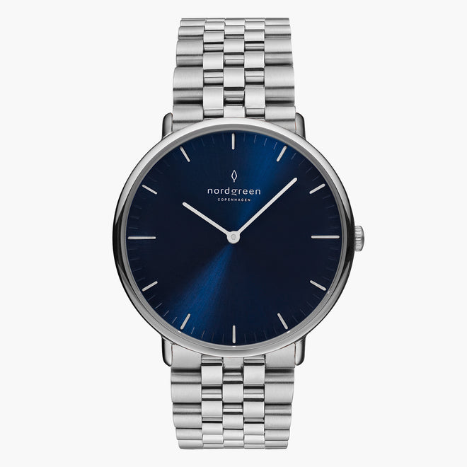 NR32SI5LSINA NR36SI5LSINA NR40SI5LSINA NR28SI5LSINA &Native silver watch mens - navy blue dial - 5 link strap NR32SI5LSINA NR36SI5LSINA NR40SI5LSINA NR28SI5LSINA &Native silver watch mens - navy blue dial - 5 link strap