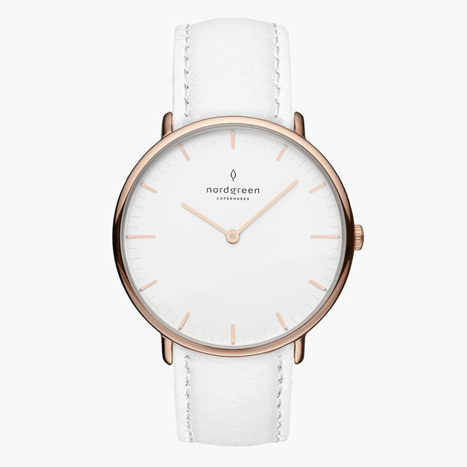 NR36RGLEWHXX &Native white watches for women - white dial - rose gold case NR36RGLEWHXX &Native white watches for women - white dial - rose gold case