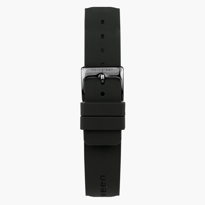 ST20POGMRUBL &Rubber watch straps in black - gunmetal buckle - 20mm ST20POGMRUBL &Rubber watch straps in black - gunmetal buckle - 20mm