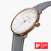 PH36RGLEGRXX &Philosopher mens white face watches - rose gold case - grey leather strap