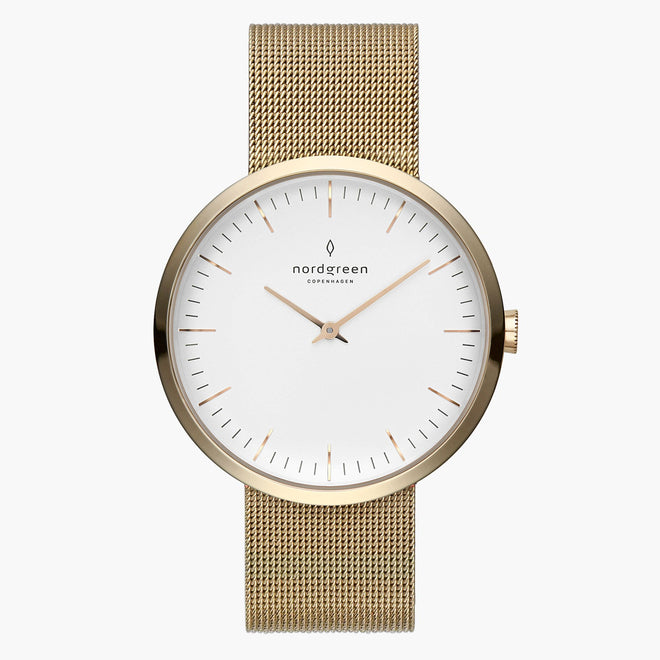 IN40GOMEGOXX IN32GOMEGOXX &Infinity gold watch women - white dial - mesh strap IN40GOMEGOXX IN32GOMEGOXX &Infinity gold watch women - white dial - mesh strap