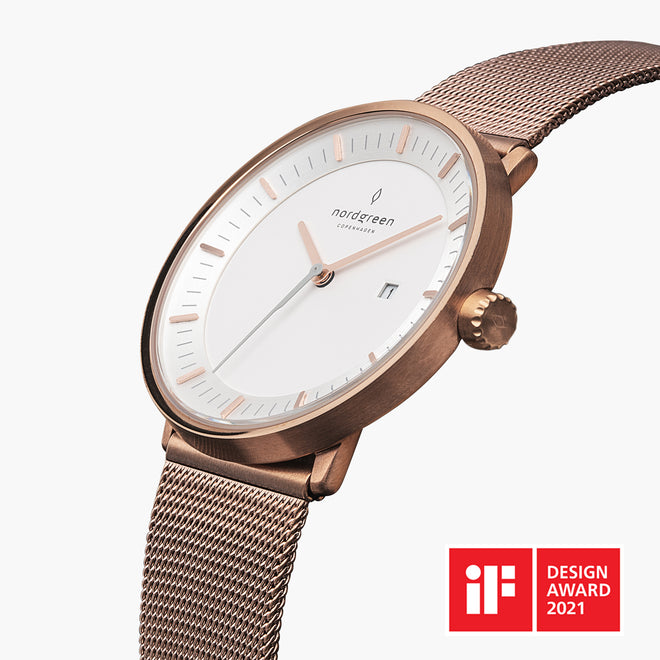 PH40RGMEROXX PH36RGMEROXX &Philosopher mens white face watches - rose gold case - mesh strap PH40RGMEROXX PH36RGMEROXX &Philosopher mens white face watches - rose gold case - mesh strap
