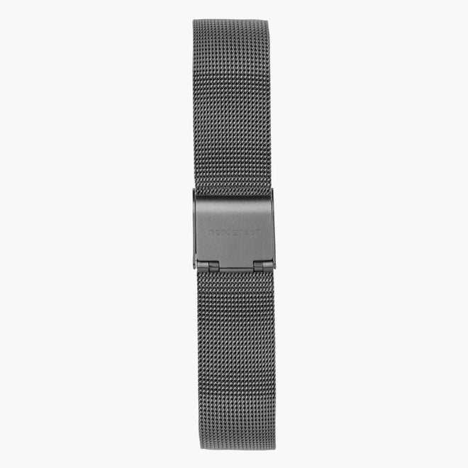 ST14POGMMEGU &Milanese watch strap - gunmetal - 14mm