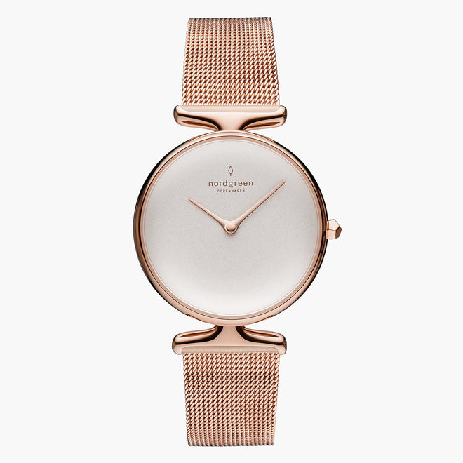 UN28RGMEROXX UN32RGMEROXX &Unika rose gold ladies watch - white dial - mesh strap UN28RGMEROXX UN32RGMEROXX &Unika rose gold ladies watch - white dial - mesh strap