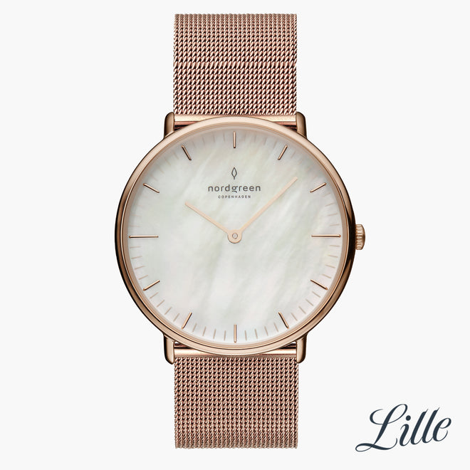 NR28RGMEROMP NR32RGMEROMP &Native mother of pearl watch - rose gold case NR28RGMEROMP NR32RGMEROMP &Native mother of pearl watch - rose gold case