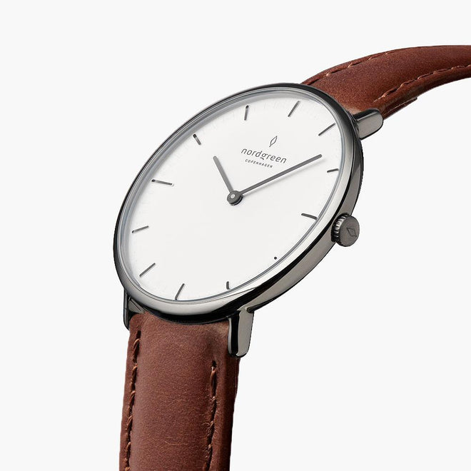 NR36GMVEBRXX NR40GMVEBRXX NR28GMVEBRXX &Native gunmetal watch - white dial - gun metal case NR36GMVEBRXX NR40GMVEBRXX NR28GMVEBRXX &Native gunmetal watch - white dial - gun metal case