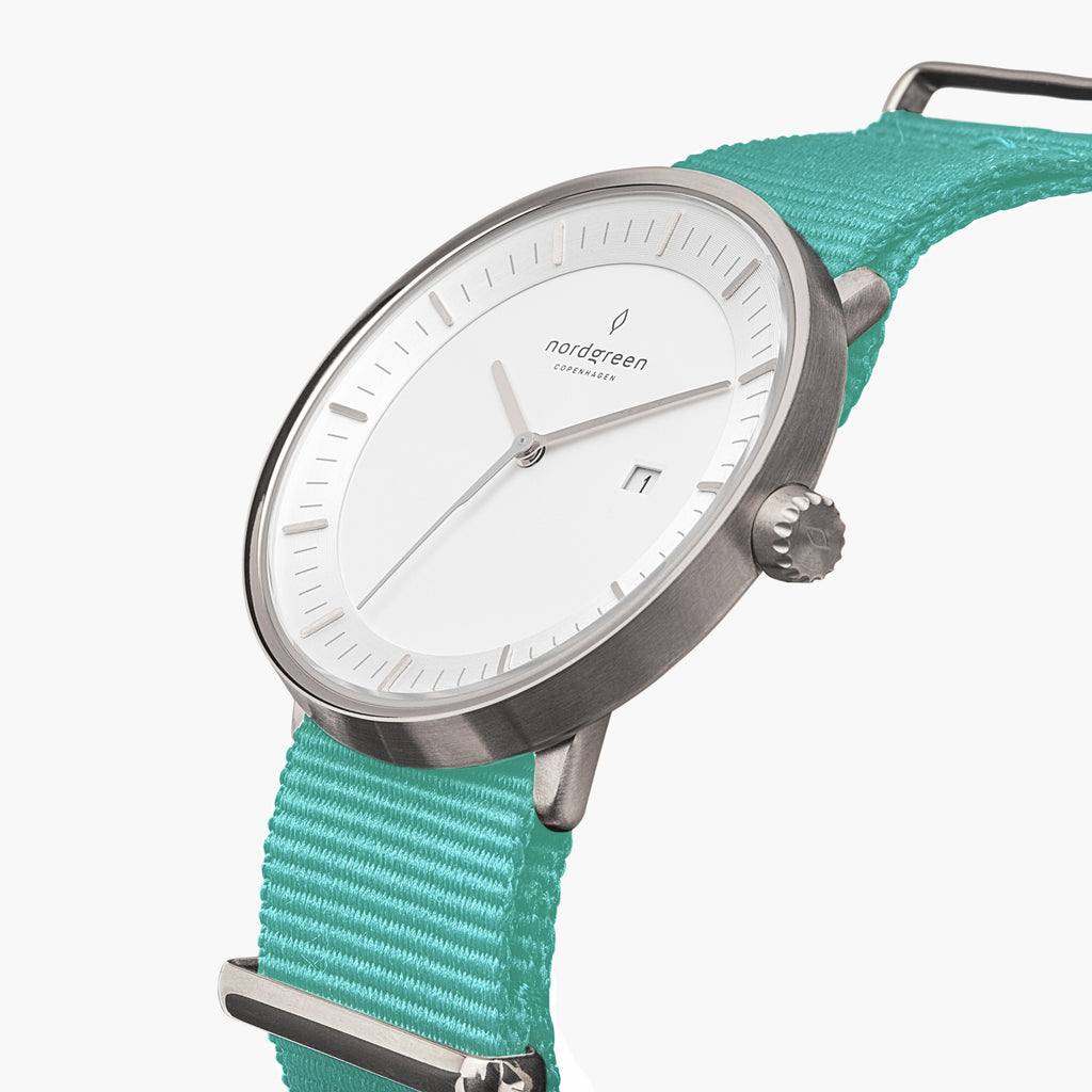 Philosopher | White Dial - Turquoise NATO