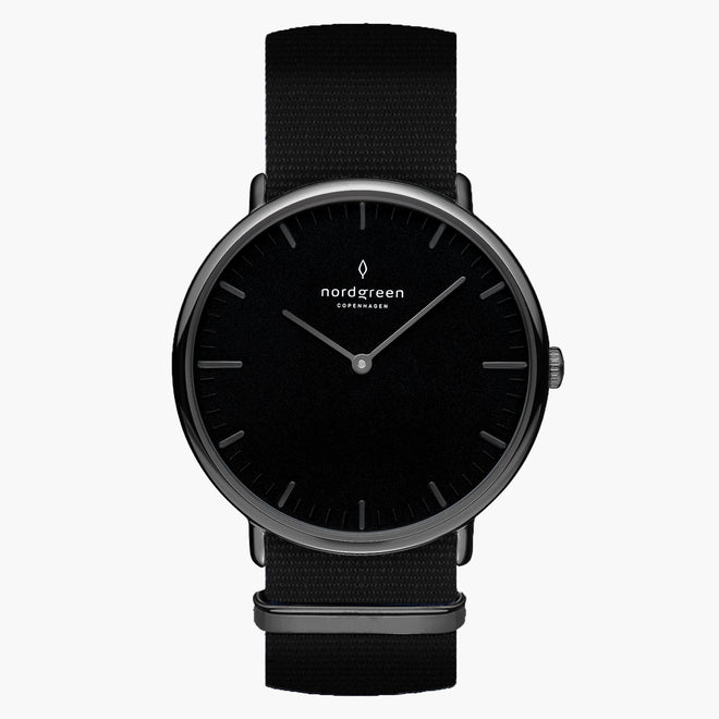 NR32GMNYBLBL NR36GMNYBLBL NR40GMNYBLBL &Native black face ladies watch - gun metal case - black nylon strap NR32GMNYBLBL NR36GMNYBLBL NR40GMNYBLBL &Native black face ladies watch - gun metal case - black nylon strap