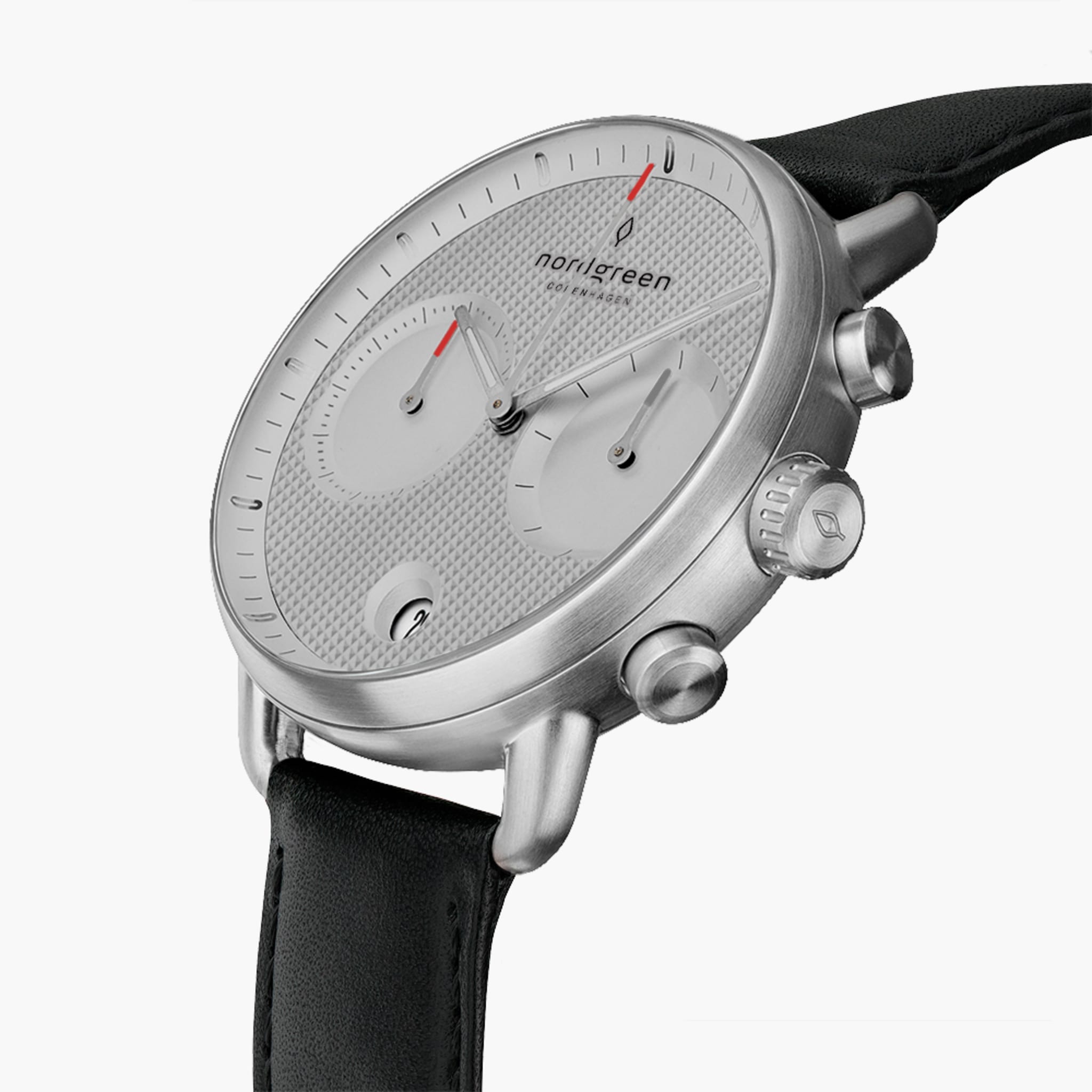 Pioneer | Textured Grey Dial - Black Leather