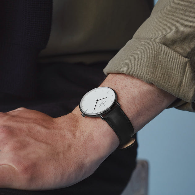 Native | Navy Dial - Brown Leather Watch Strap