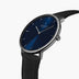 NR36GMLEBLNA NR40GMLEBLNA &Native mens blue dial watches - gunmetal case - black leather strap