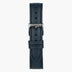 ST14POGMVENA &Blue vegan leather watch strap - gunmetal buckle - 14mm