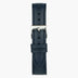 ST14POSIVENA &Blue vegan leather watch strap - silver buckle - 14mm