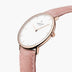 NR36RGLEPIXX &Native ladies leather strap watches - white dial - rose gold case