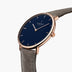 NR40RGLEGRNA &Native ladies leather strap watches - navy dial - rose gold case