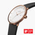 PH40RGRUBLXX &Philosopher mens watch rubber strap - white dial - rose gold case