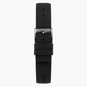 ST20POGMRUBL &Rubber watch straps in black - gunmetal buckle - 20mm