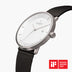 PH36SIMEBLXX PH40SIMEBLXX &Philosopher silver watch mens - white dial - black mesh strap