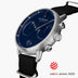 PI42SINYBLNA &Pioneer silver watch mens - navy blue dial - black nylon strap