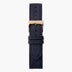 Blue Recycled Polyester Strap - Rose Gold - 36mm
