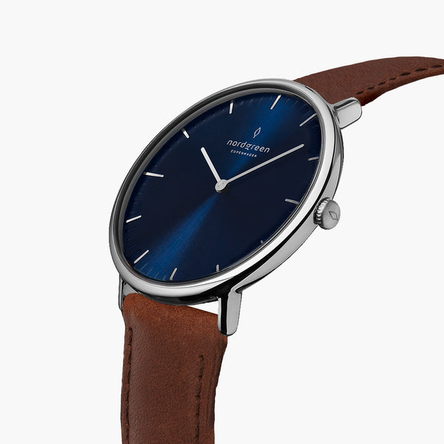 Native - BUNDLE Navy Dial | Silver 5-Link/ Brown Leather / Black Leather