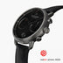 PI42GMLEBLBL &Pioneer gunmetal watch - black dial - black leather strap