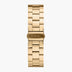 ST18POGO3LGO &Gold watch strap - 3-link design - 18mm