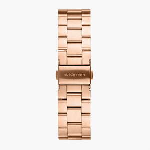 ST18PORG3LRO &Rose gold watch strap - 3-link design - 18mm