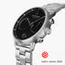 PI42SI3LSIBL &Pioneer silver watch mens - black dial - 3 link strap