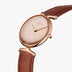UN28RGLEBRPM UN32RGLEBRPM &Unika rose gold ladies watch - polished metal dial - rose gold case - brown leather strap