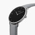NR36SILEGRBL NR28SILEGRBL &Native ladies leather strap watches - black dial - silver case