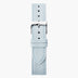 Light Blue Recycled Polyester Strap - Silver - 40mm