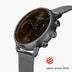 PI42GMMEGUBS &Pioneer gunmetal watch - brown sunray dial - mesh strap