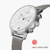 PI42SIMESIXX &Pioneer silver watch mens - white dial - mesh strap