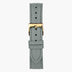 ST14POGOLEGR &Leather watch straps in grey - gold buckle - 14mm