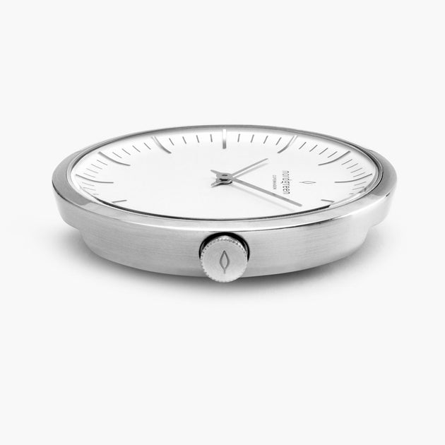 Infinity - BUNDLE White Dial Silver | Silver 5-Link / Navy Leather Strap