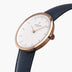 IN32RGLENAXX IN40RGLENAXX &Infinity rose gold ladies watch - white dial - rose gold case - navy leather strap