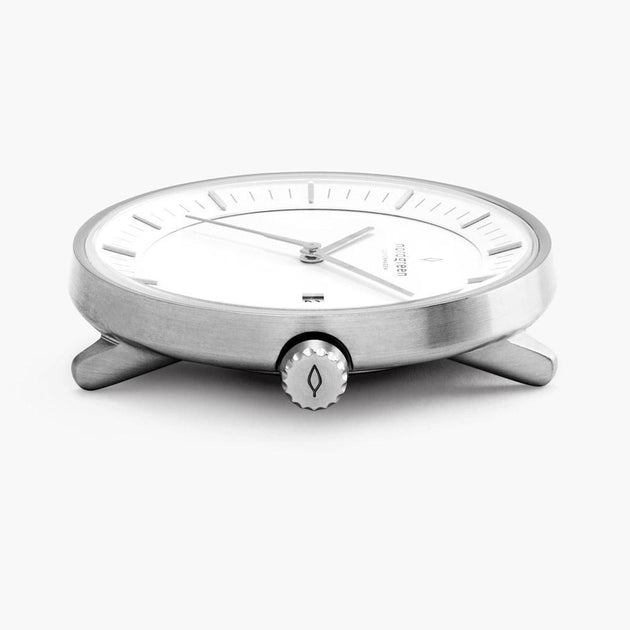 Philosopher - BUNDLE White Dial Silver | Dark Brown / Black / Navy Straps