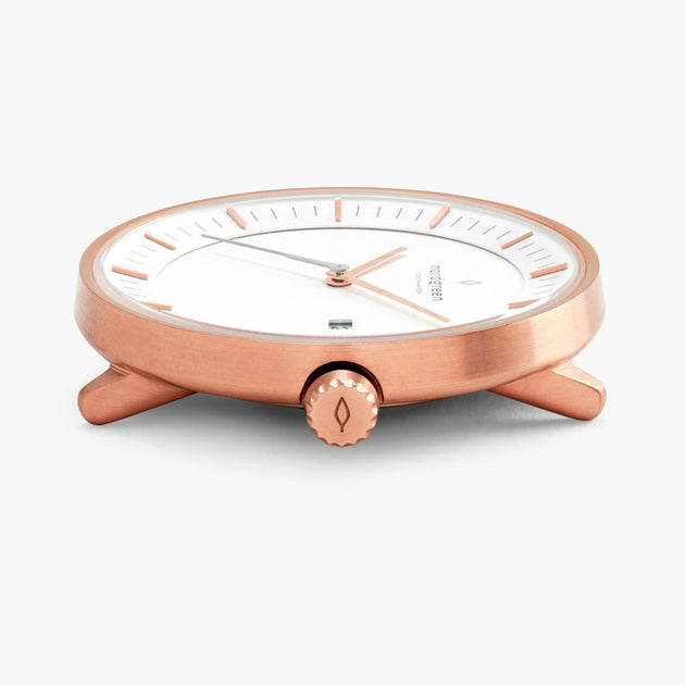 Philosopher - BUNDLE White Dial Rose Gold | Dark Brown / Black / Navy Straps