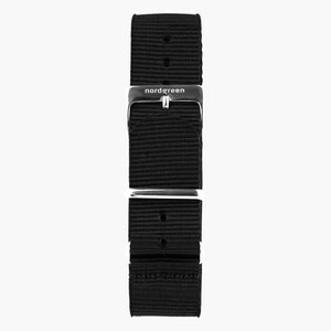 ST18POSINYBL &Nato strap in black - silver buckle - 18mm