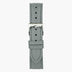 ST14POSILEGR &Leather watch straps in grey - silver buckle - 14mm