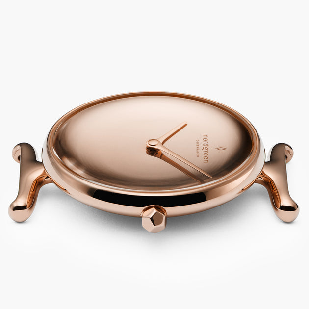 Unika - BUNDLE Polished Metal Dial Rose Gold | Black Leather / Brown Leather / Grey Leather