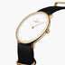 NR32GONYBLXX NR36GONYBLXX NR40GONYBLXX &Native gold watch women - white dial - black nylon strap