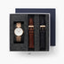 Unika - BUNDLE White Dial Rose Gold | Rose Gold Mesh / Black / Brown Leather Strap